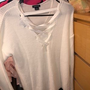 Tie back sweater